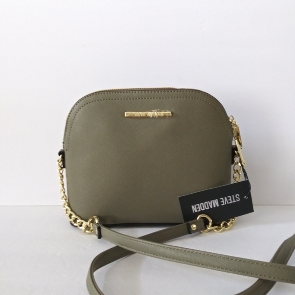 NWT STEVE MADDEN LOGO DOME CROSSBODY BAG PURSE